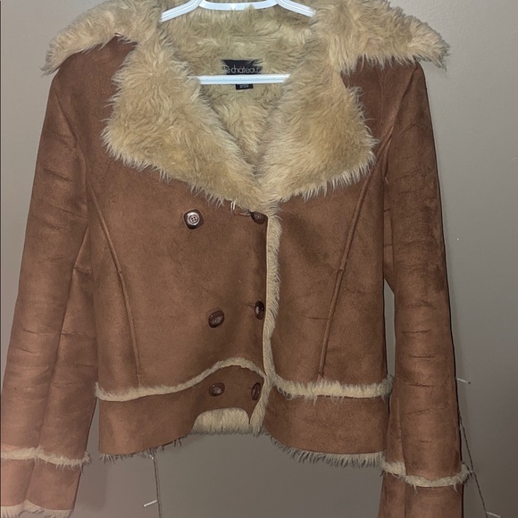 le chateau Jackets & Blazers - le chateau Brown fur coat